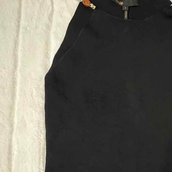 NWOT Maje Black Tank Top With Beaded Straps—with some pilling - Picture 14 of 16